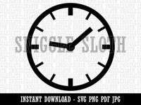 Wall Clock Time Clipart Digital Download SVG PNG JPG PDF Cut Files