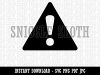Warning Symbol Exclamation Mark Clipart Digital Download SVG PNG JPG PDF Cut Files