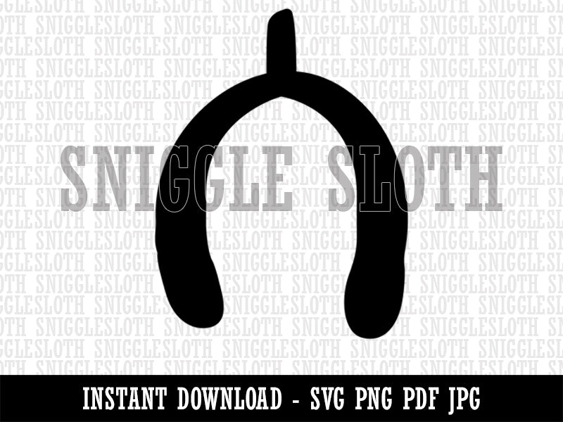 Wishbone Solid Thanksgiving Clipart Digital Download SVG PNG JPG PDF Cut Files