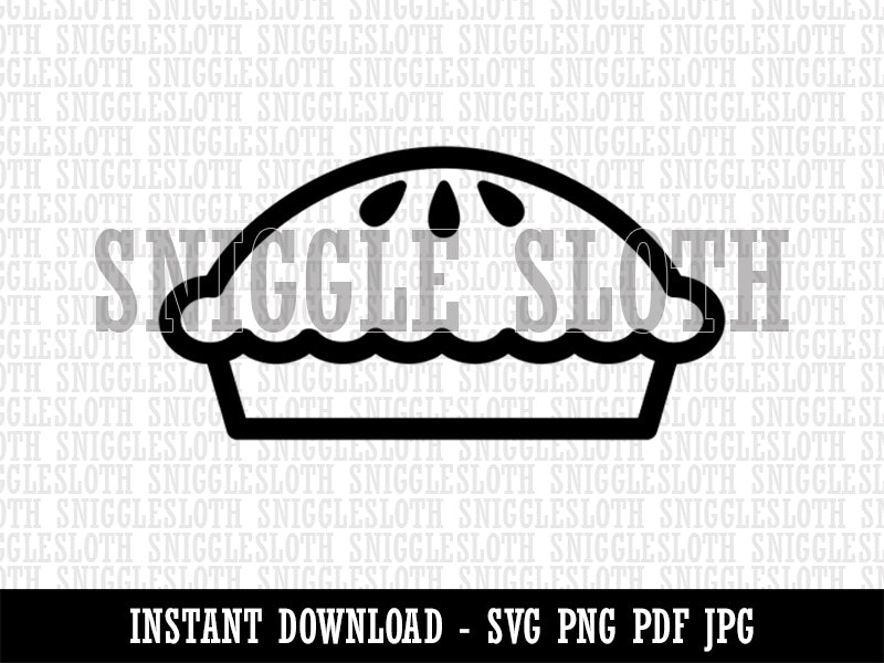 Yummy Pie Clipart Digital Download SVG PNG JPG PDF Cut Files