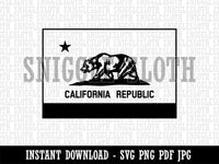 California Flag Clipart Digital Download SVG PNG JPG PDF Cut Files