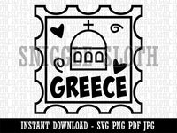 Greece Passport Travel Clipart Digital Download SVG PNG JPG PDF Cut Files