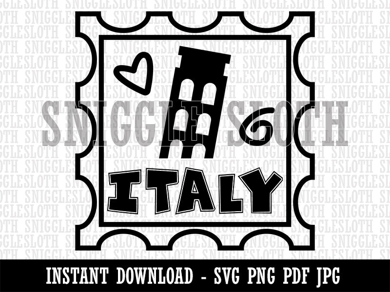 Italy Passport Travel Clipart Digital Download SVG PNG JPG PDF Cut Files
