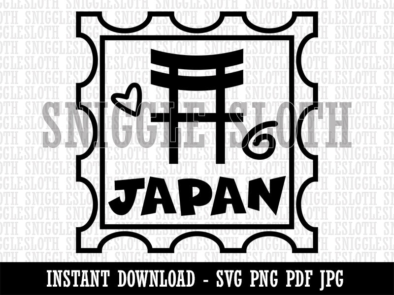Japan Passport Travel Clipart Digital Download SVG PNG JPG PDF Cut Files