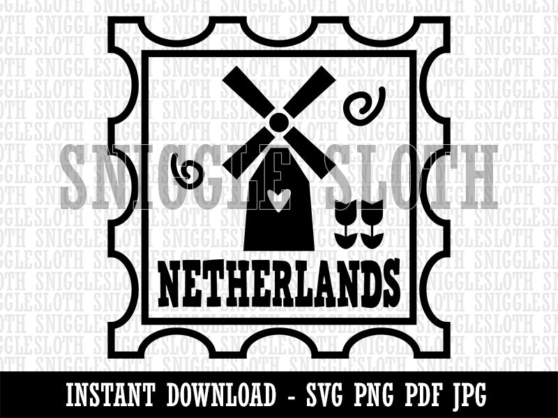 Netherlands Passport Travel Clipart Digital Download SVG PNG JPG PDF Cut Files