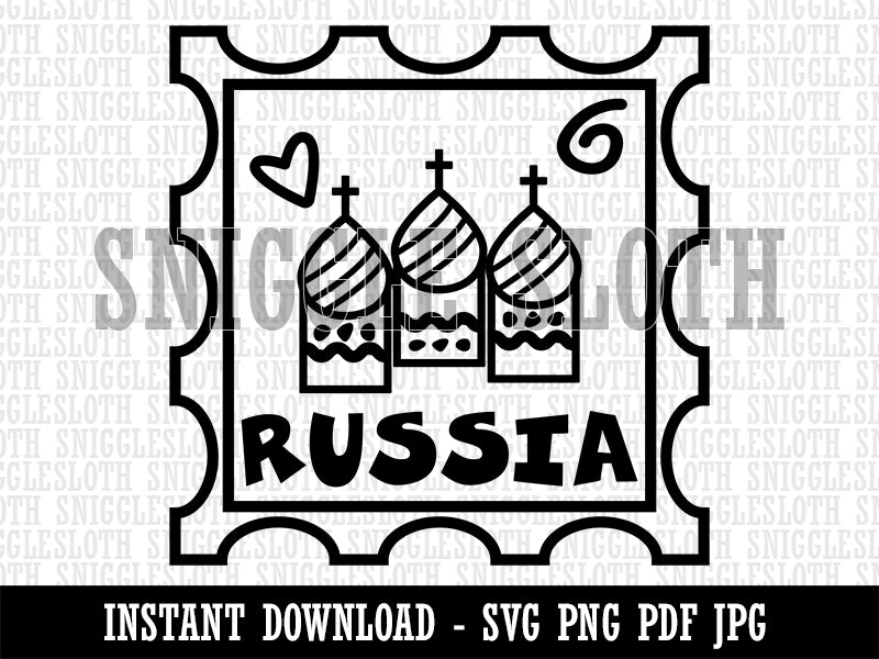 Russia Passport Travel Clipart Digital Download SVG PNG JPG PDF Cut Files