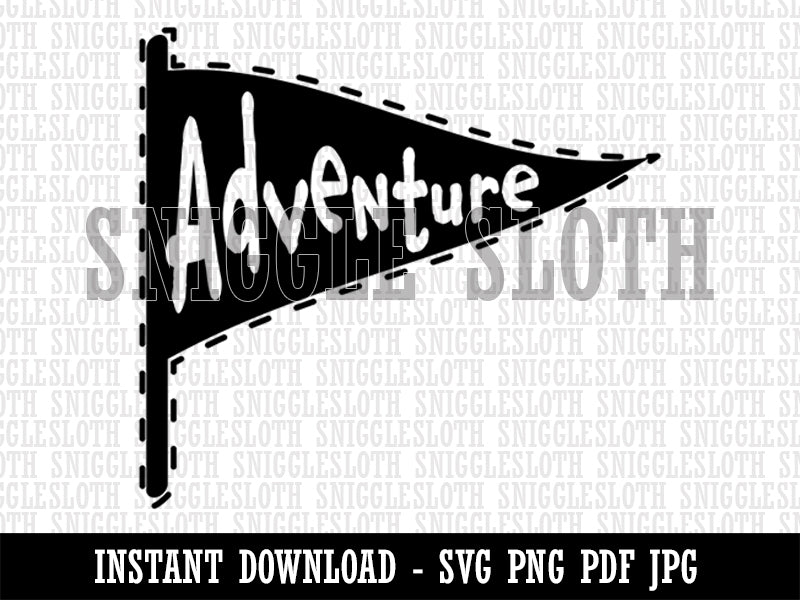 Adventure Flag Clipart Digital Download SVG PNG JPG PDF Cut Files
