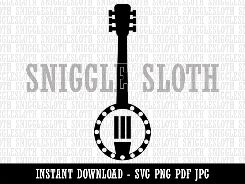 Banjo Music Clipart Digital Download SVG PNG JPG PDF Cut Files