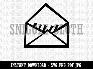 Envelope Letter Mail Doodle Clipart Digital Download SVG PNG JPG PDF Cut Files