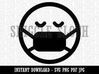 Face Mask Sick Health Emoticon Clipart Digital Download SVG PNG JPG PDF Cut Files