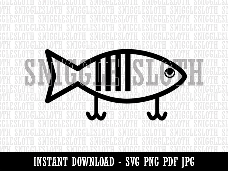Fishing Lure Clipart Digital Download SVG PNG JPG PDF Cut Files