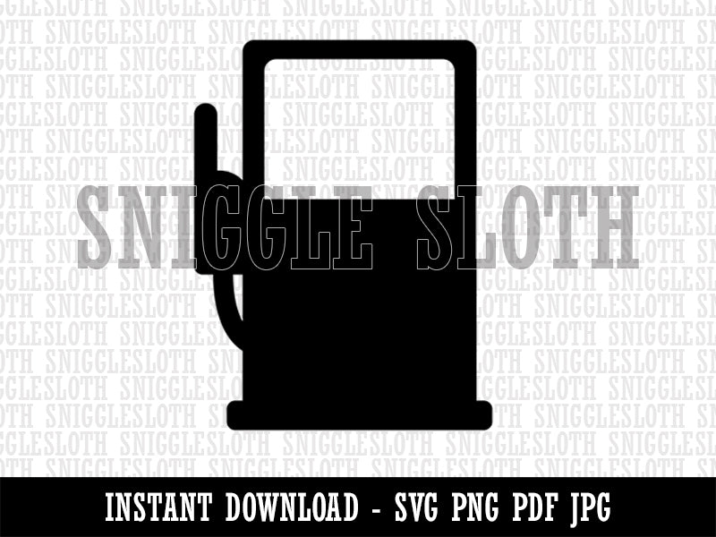 Gas Station Pump Clipart Digital Download SVG PNG JPG PDF Cut Files