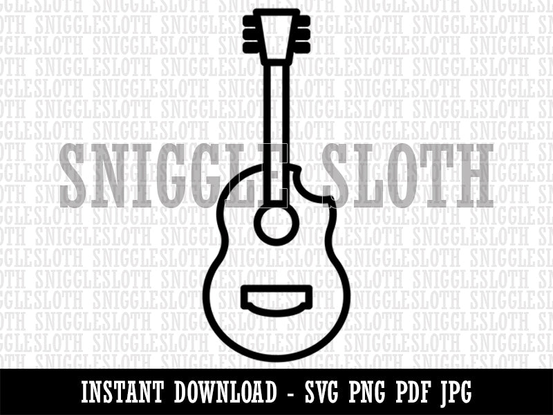 Guitar Music Clipart Digital Download SVG PNG JPG PDF Cut Files