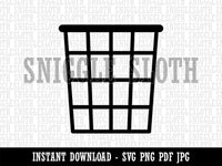 Waste Trash Basket Clipart Digital Download SVG PNG JPG PDF Cut Files
