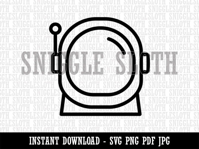 Astronaut Helmet Icon Clipart Digital Download SVG PNG JPG PDF Cut Files