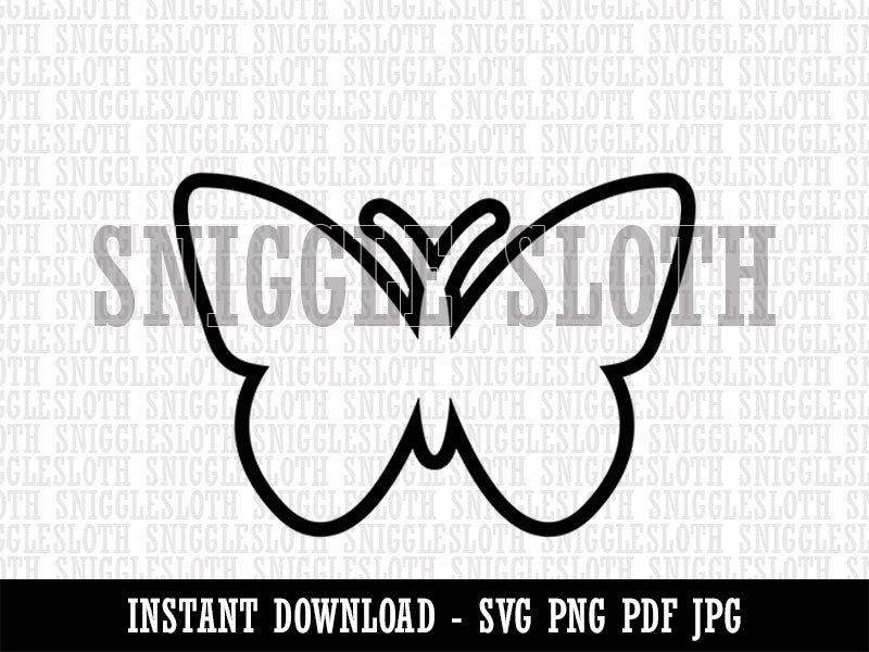Butterfly Outline SVG Cut File