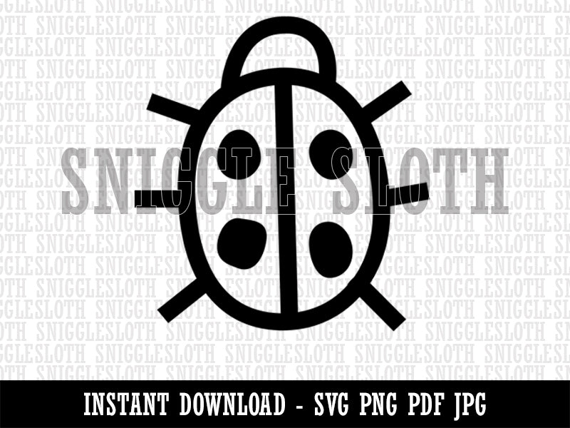 Cute Ladybug Clipart Digital Download SVG PNG JPG PDF Cut Files