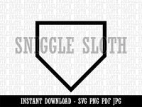 Home Plate Baseball Outline Clipart Digital Download SVG PNG JPG PDF Cut Files