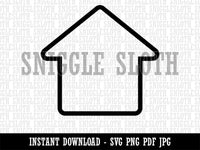 House Home Outline Clipart Digital Download SVG PNG JPG PDF Cut Files