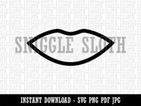 Lips Mouth Outline Clipart Digital Download SVG PNG JPG PDF Cut Files
