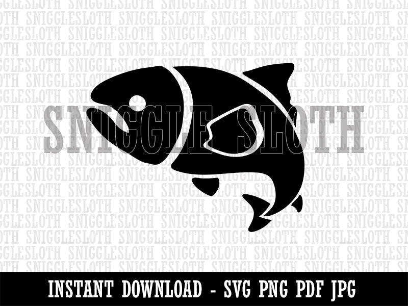 Salmon Fish Clipart Digital Download SVG PNG JPG PDF Cut Files