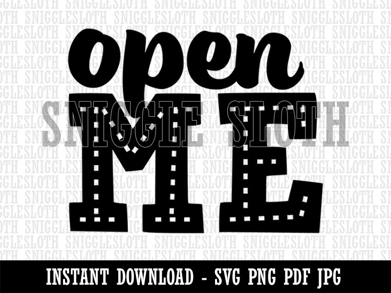 Open Me Fun Text Clipart Digital Download SVG PNG JPG PDF Cut Files