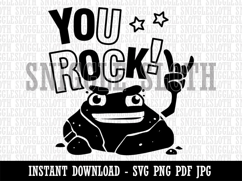 You Rock Clipart Digital Download SVG PNG JPG PDF Cut Files