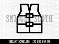 Life Jacket Vest Icon Clipart Digital Download SVG PNG JPG PDF Cut Files