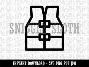 Life Jacket Vest Icon Clipart Digital Download SVG PNG JPG PDF Cut Files