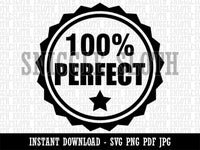 100 Percent Perfect Teacher Clipart Digital Download SVG PNG JPG PDF Cut Files