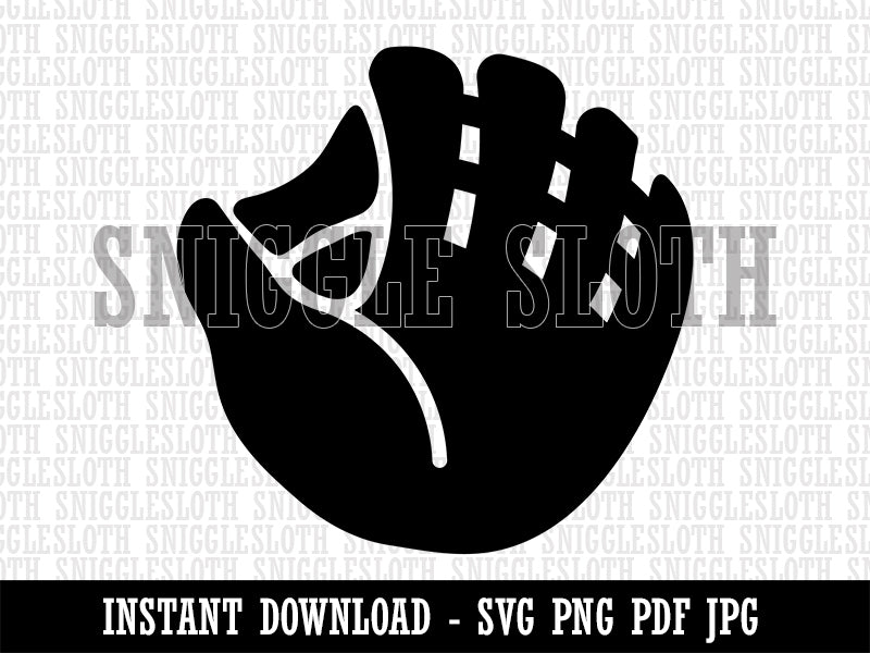 Baseball Glove Mitt Clipart Digital Download SVG PNG JPG PDF Cut Files