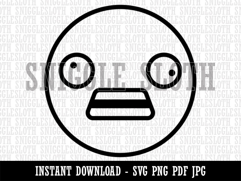 Kawaii Cute Derpy Crazy Face Clipart Digital Download SVG PNG JPG PDF Cut Files
