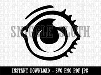 Single Eye with Eyelashes Clipart Digital Download SVG PNG JPG PDF Cut Files