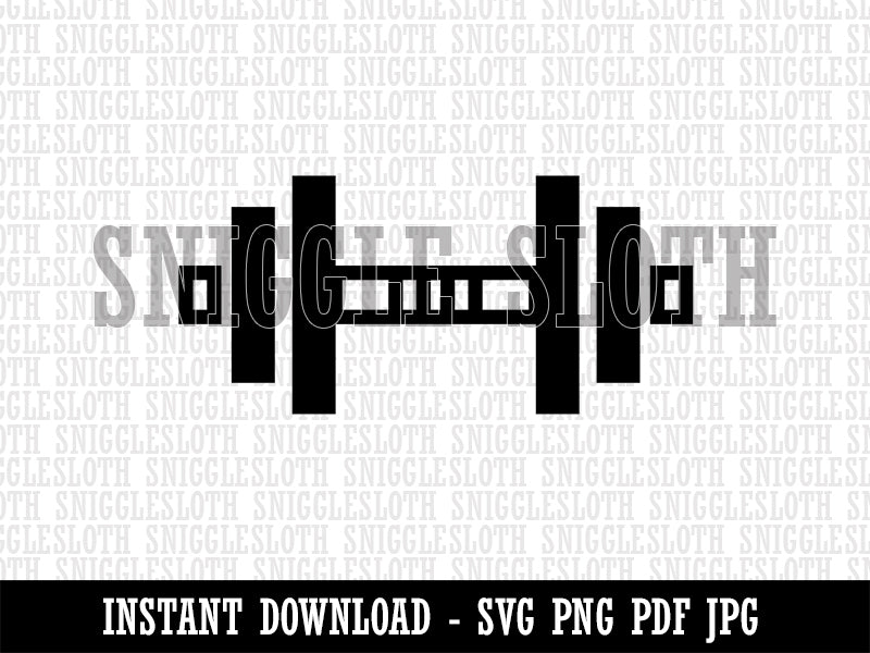 Weight Dumbbell Workout Icon Clipart Digital Download SVG PNG JPG PDF Cut Files