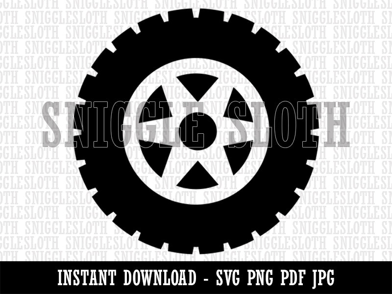Wheel Tire Icon Clipart Digital Download SVG PNG JPG PDF Cut Files