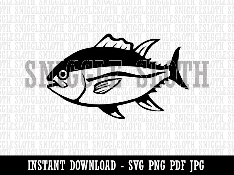 Bluefin Tuna Fish Fishing Clipart Digital Download SVG PNG JPG PDF Cut Files