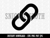 Chain Link Icon Clipart Digital Download SVG PNG JPG PDF Cut Files