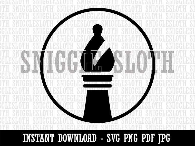 Chess Piece Black Bishop Clipart Digital Download SVG PNG JPG PDF Cut Files