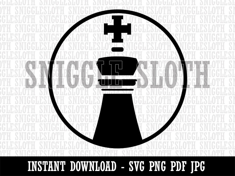Chess Piece Black King Clipart Digital Download SVG PNG JPG PDF Cut Files