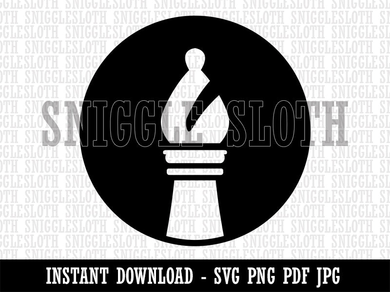 Chess Piece White Bishop Clipart Digital Download SVG PNG JPG PDF Cut Files