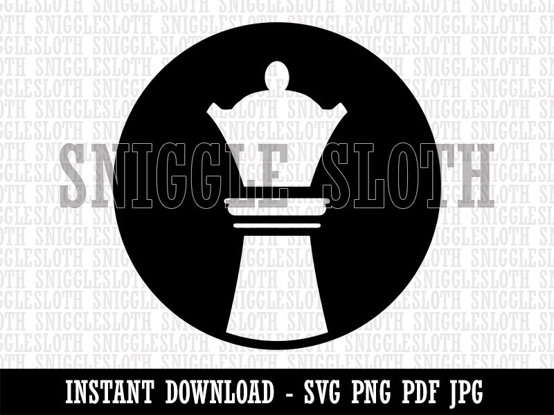 Chess Piece White Queen Clipart Digital Download SVG PNG JPG PDF Cut Files