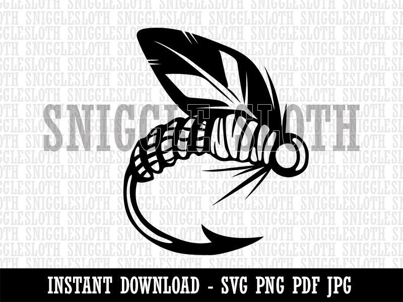 Fly Fishing Hook Lure Clipart Digital Download SVG PNG JPG PDF Cut Files