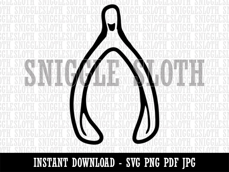 Make a Wishbone Wish Clipart Digital Download SVG PNG JPG PDF Cut Files