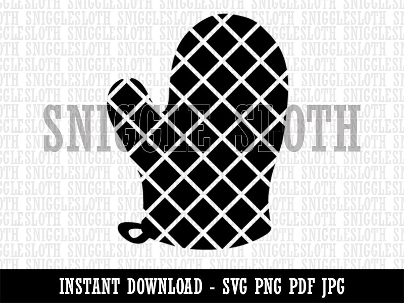 Oven Mitt Clipart Digital Download SVG PNG JPG PDF Cut Files