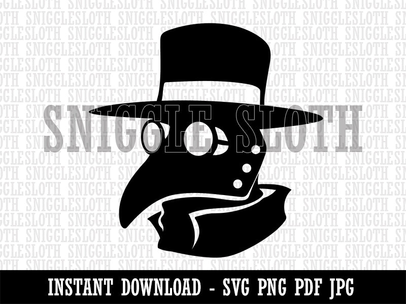 Plague Doctor Mask Clipart Digital Download SVG PNG JPG PDF Cut Files