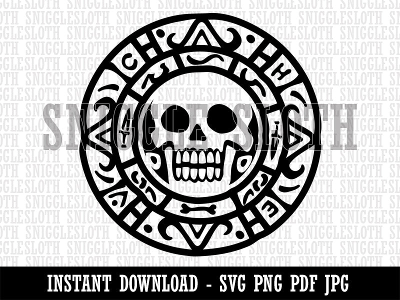 Skull Pirate Coin Clipart Digital Download SVG PNG JPG PDF Cut Files