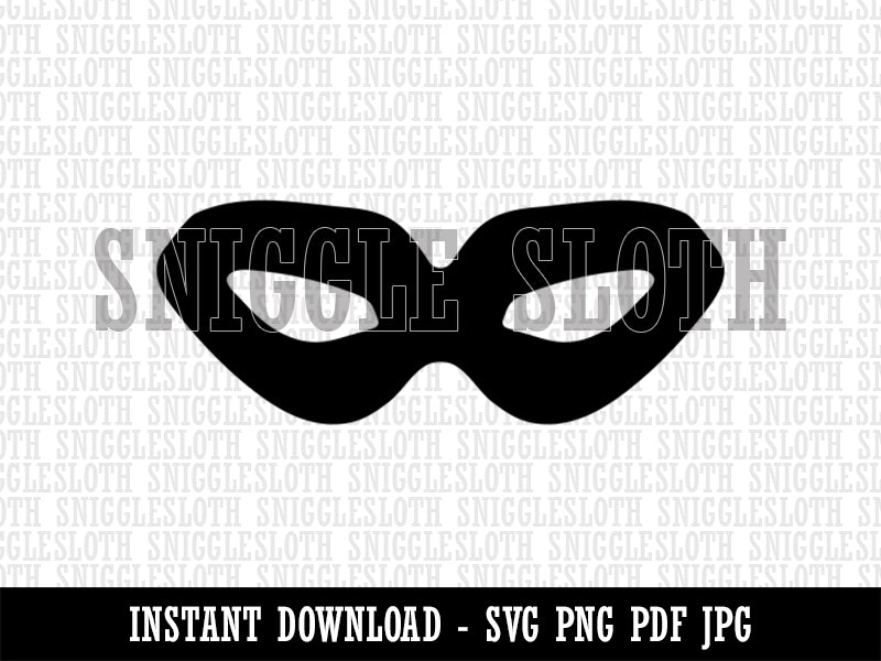 Thief Mask Crime Icon Clipart Digital Download SVG PNG JPG PDF Cut Files