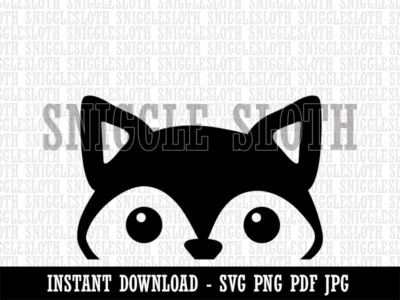 Peeking Fox Clipart Digital Download SVG PNG JPG PDF Cut Files