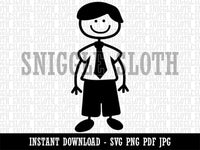 Stick Figure Man Dad  Clipart Digital Download SVG PNG JPG PDF Cut Files