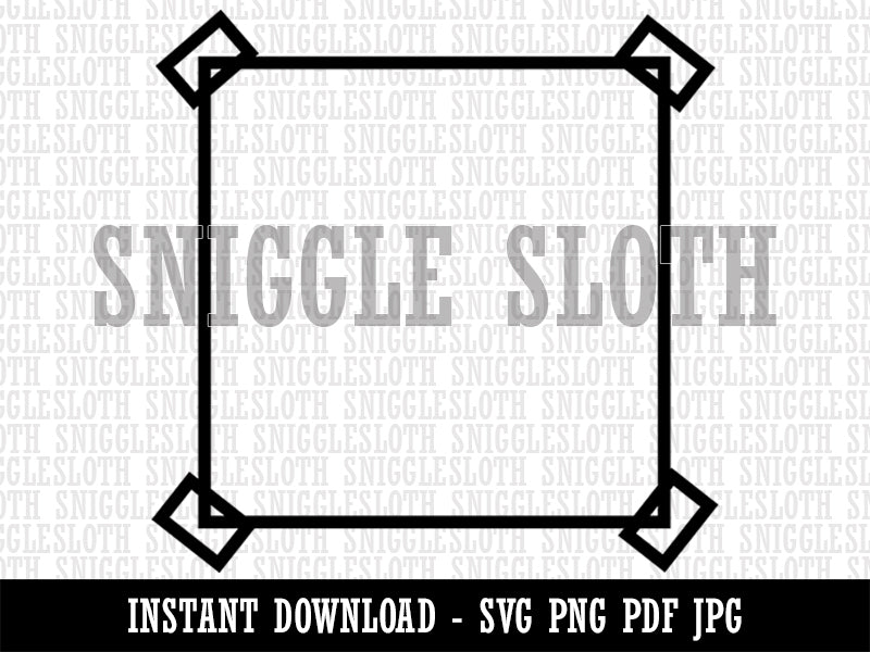 Cute Blank List Note Box Taped Corners  Clipart Digital Download SVG PNG JPG PDF Cut Files